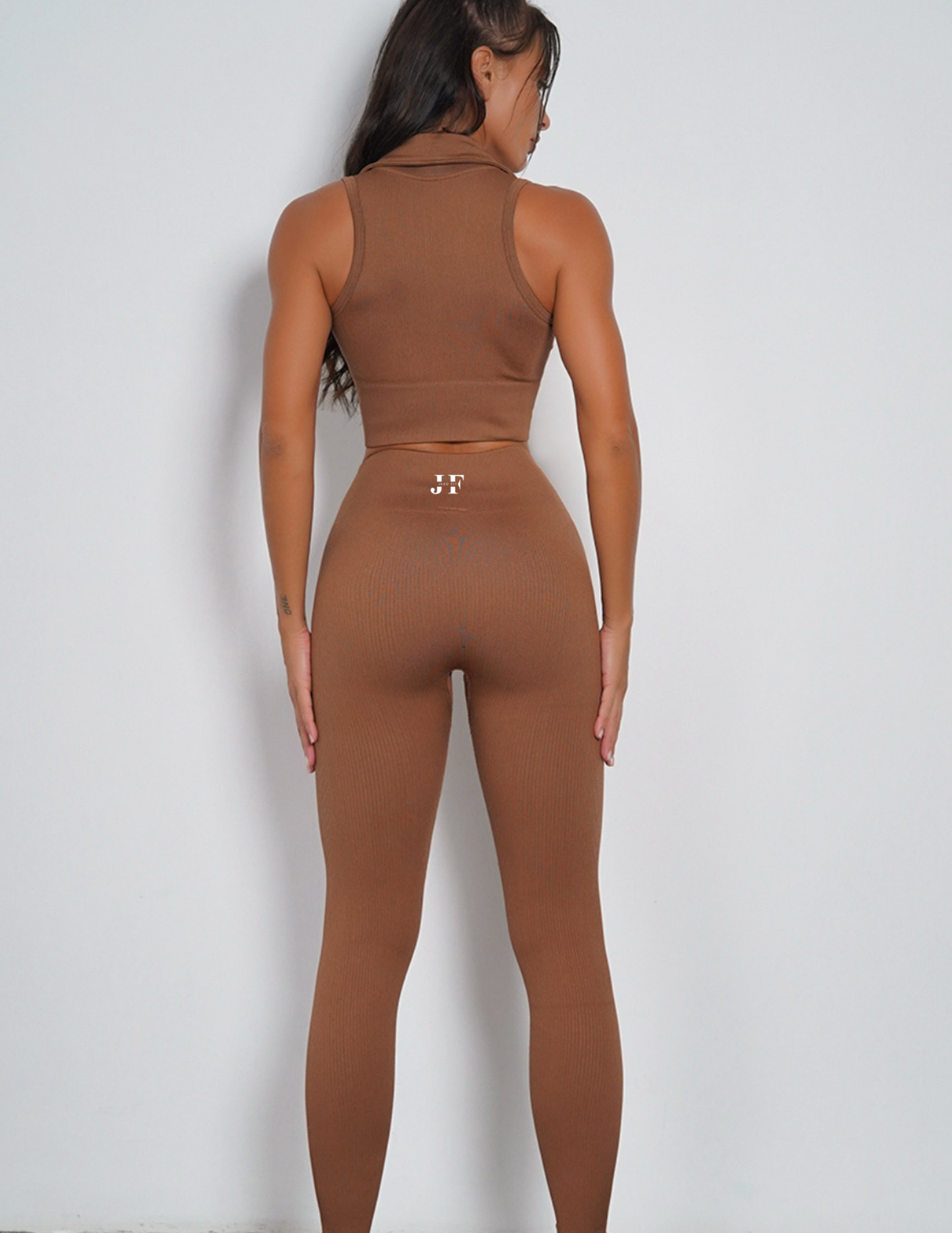 Brown Two Piece Set Pants and Tank Top