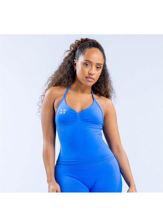 Blue 2 piece halter top style set