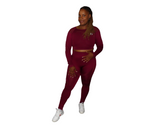 Burgundy Long 2 Piece Set