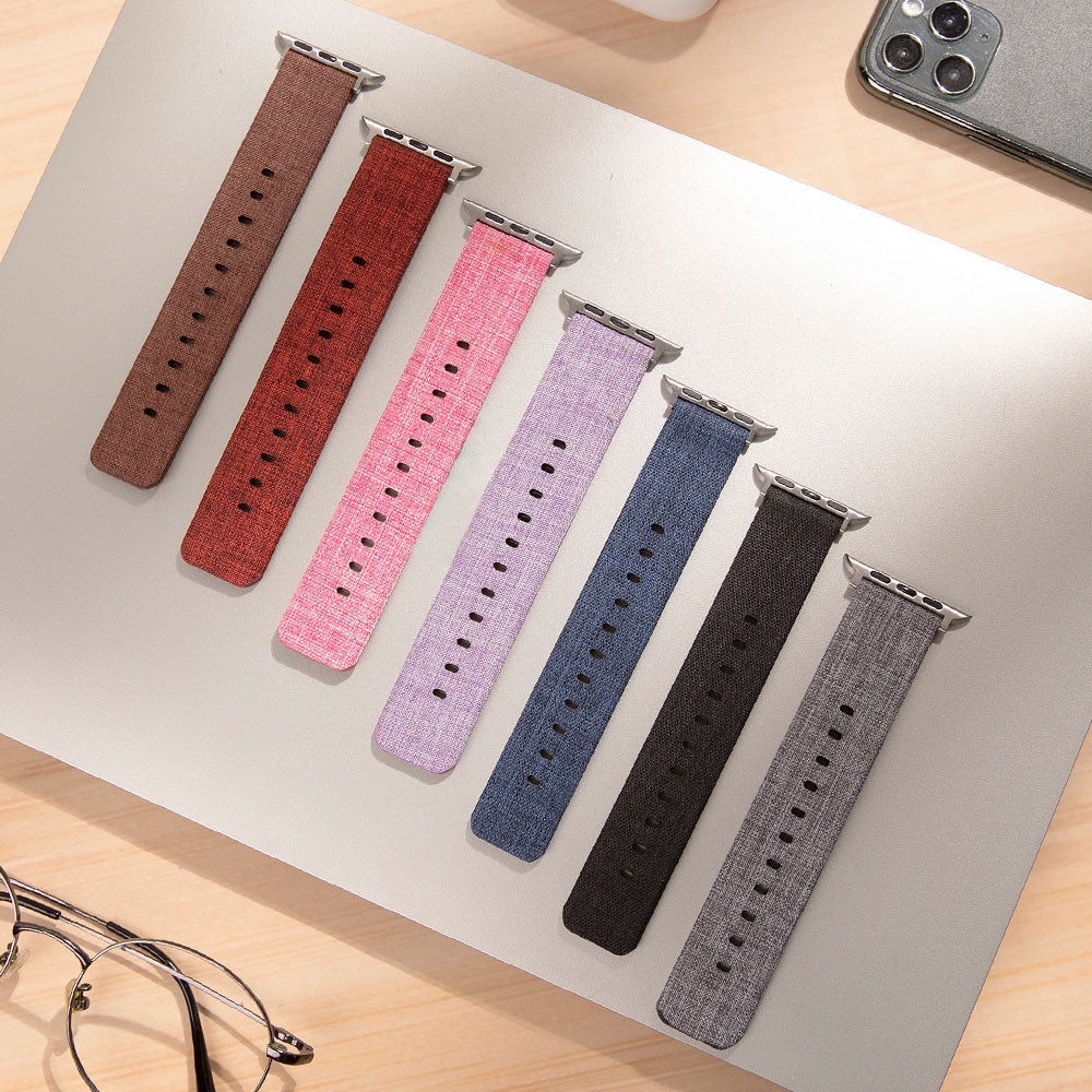 Personalized Name Embroidery Canvas Apple Watch Band