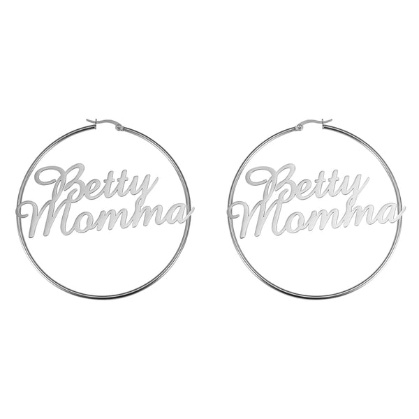 Personalized 2 Names Hoops Earring
