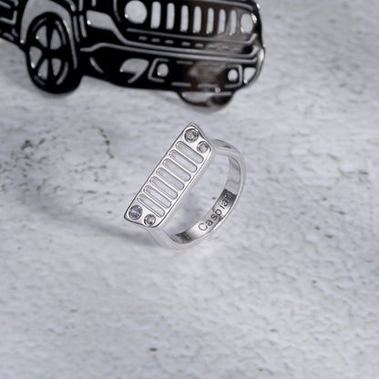 Personalized Jeep Birthstone Ring