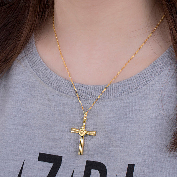 Personalized Baseball Cross Necklace Sterling Silver