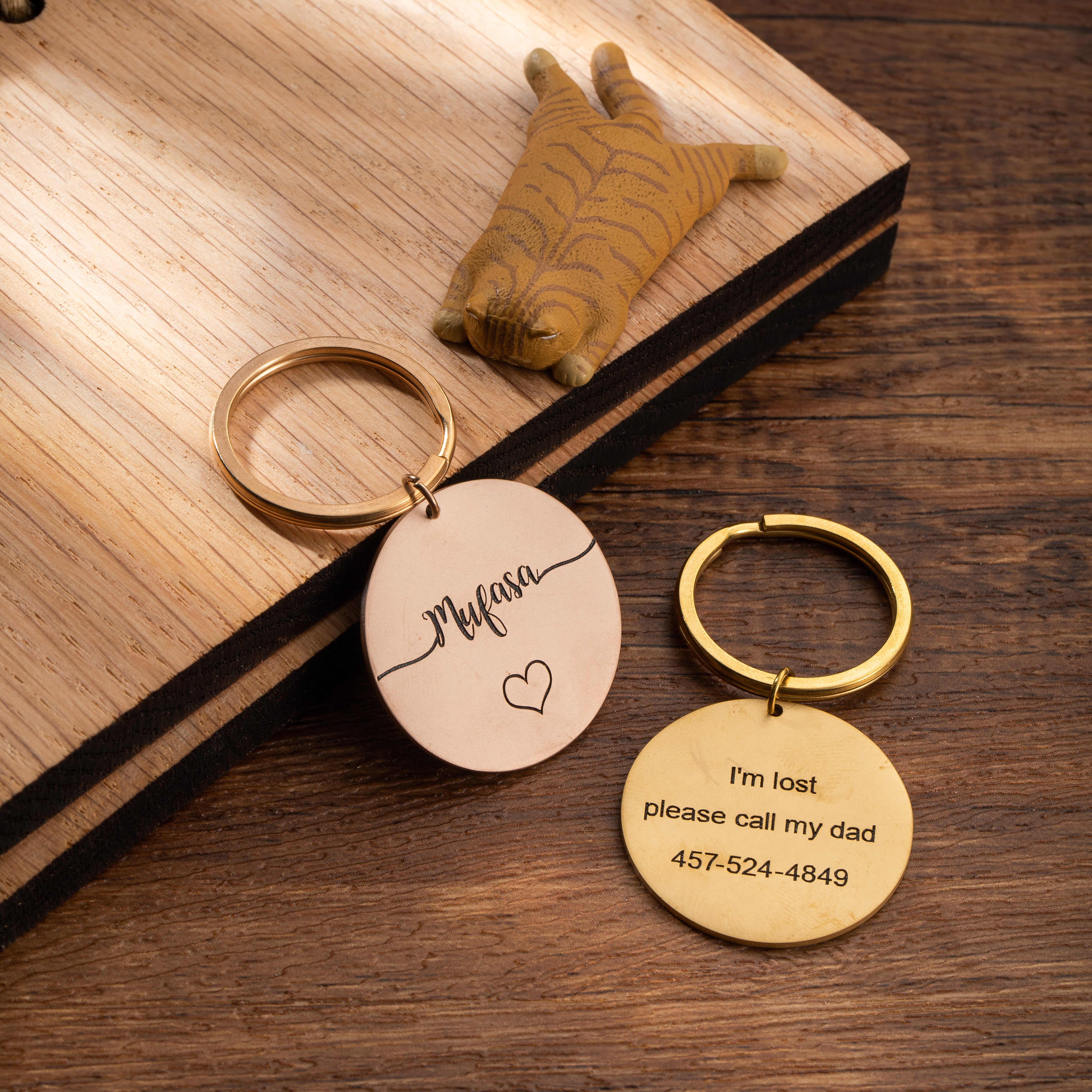 Personalized Custom Dog Keychain Stainless Steel