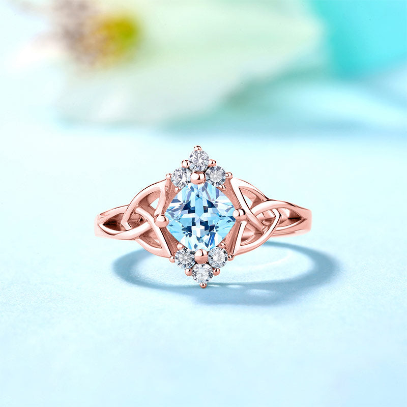 Engraved Celtic Band Birthstone Ring Sterling Silver