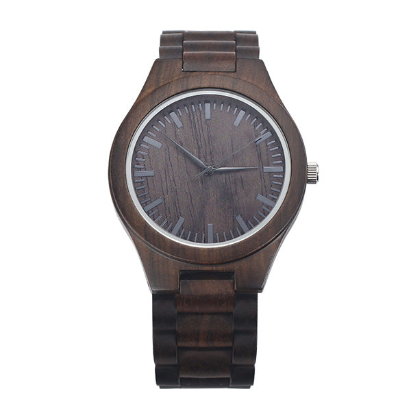 Engraved Ebony Watch for Men