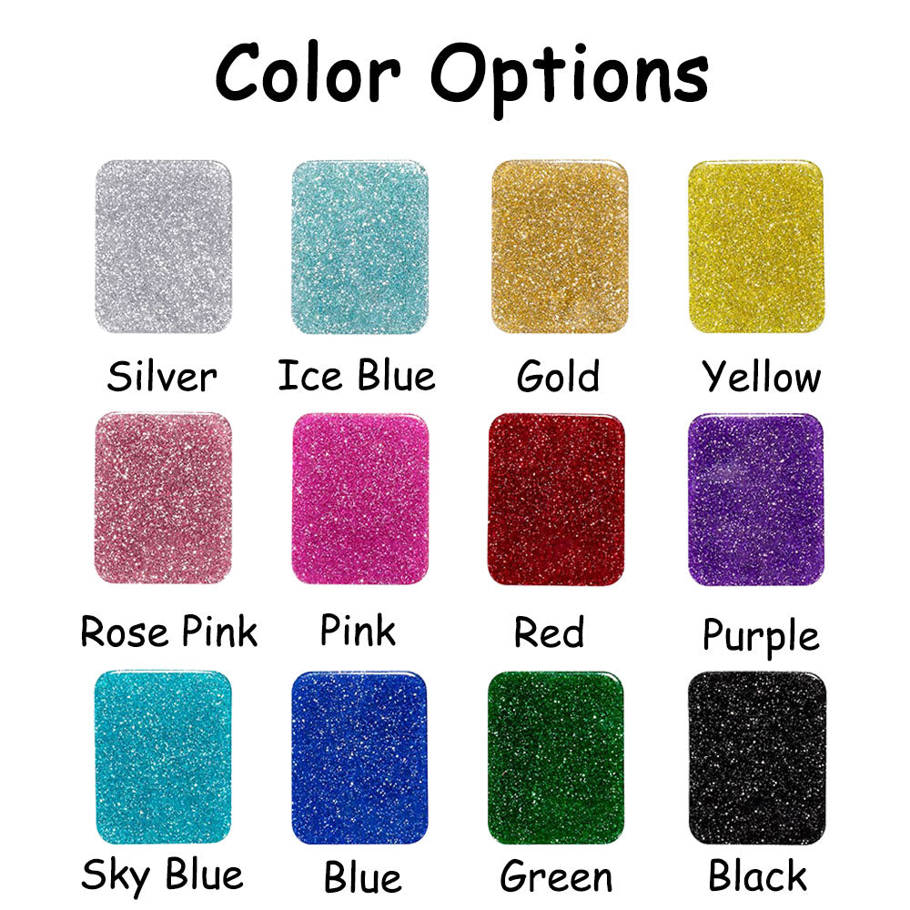 Customized Glitter ID Badge Buddy- Horizontal