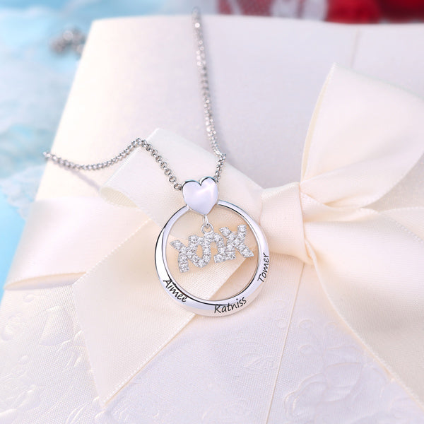 Engraved Hebrew Name Necklace for Mother