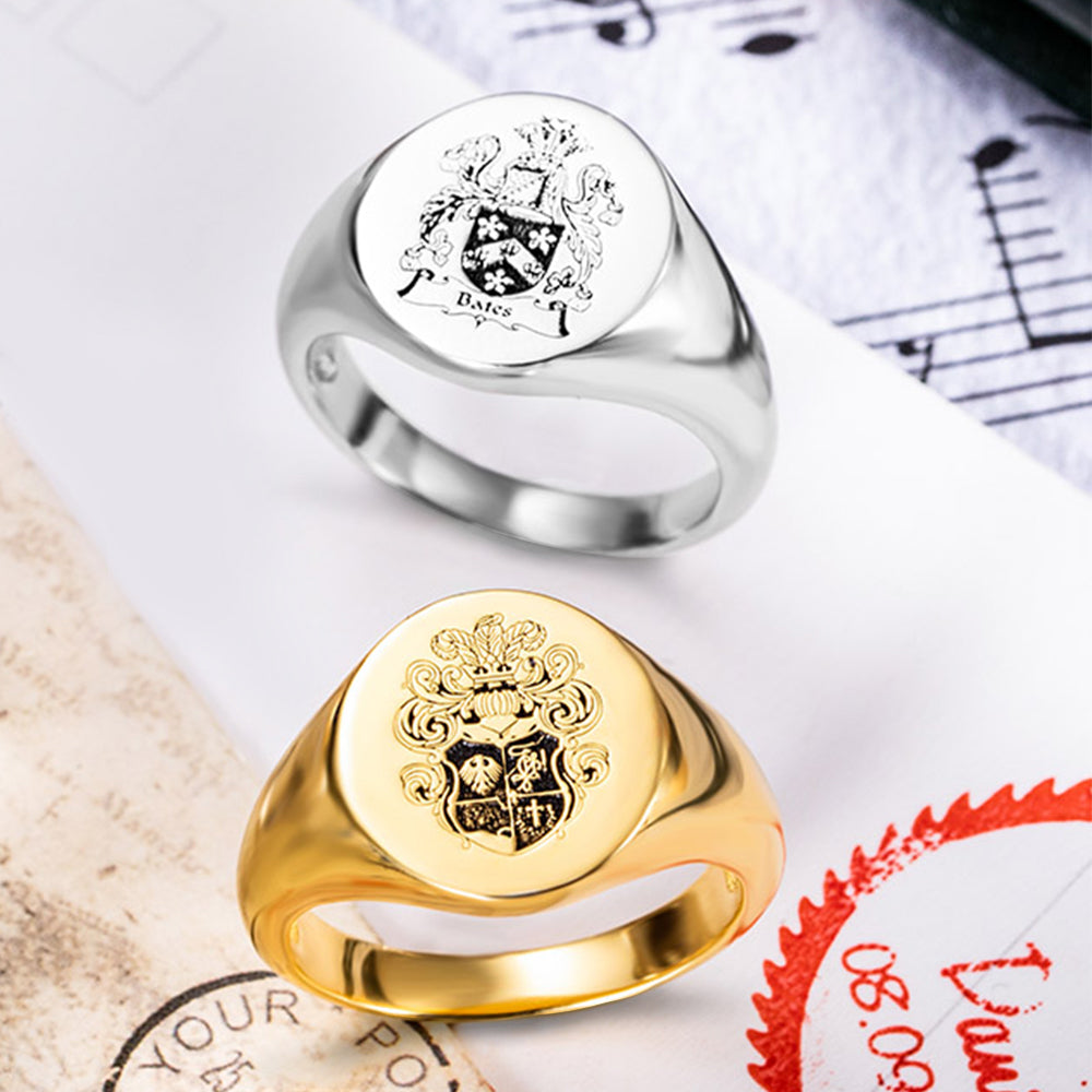 Personalized Family Signet Rings‎
