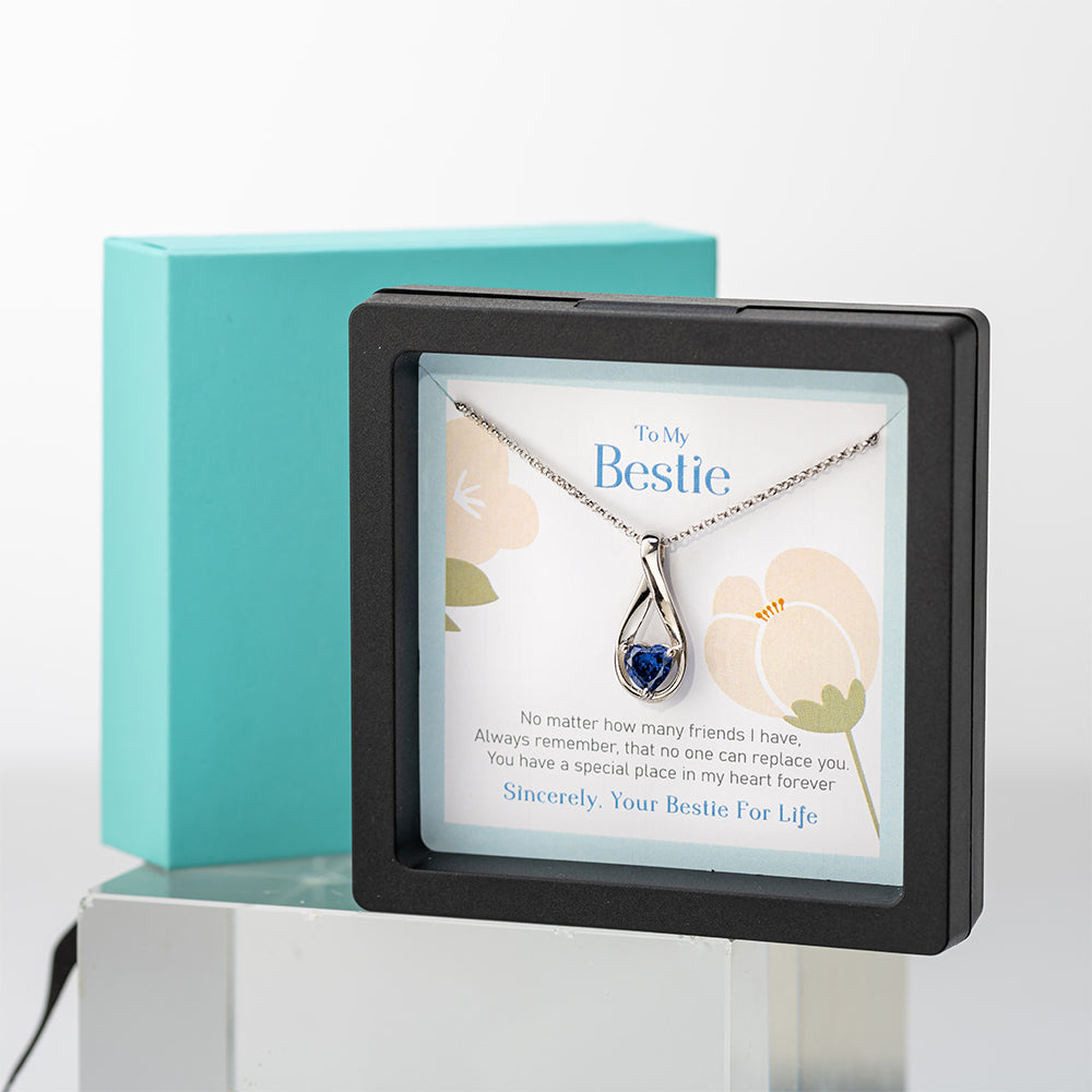 Mobius Heart Birthstone Necklace Gift Card & Box Set
