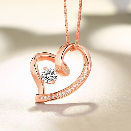 Love In Your Heart Birthstone Necklace Sterling Silver