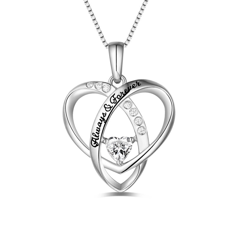 "Always & Forever" Heart Necklace Gift Card & Box Set