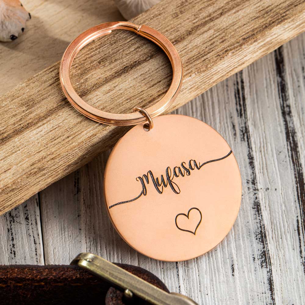 Personalized Custom Dog Keychain Stainless Steel