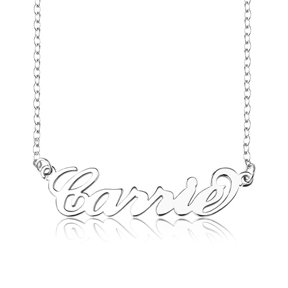 Personalized Carrie Name Necklace Sterling Silver