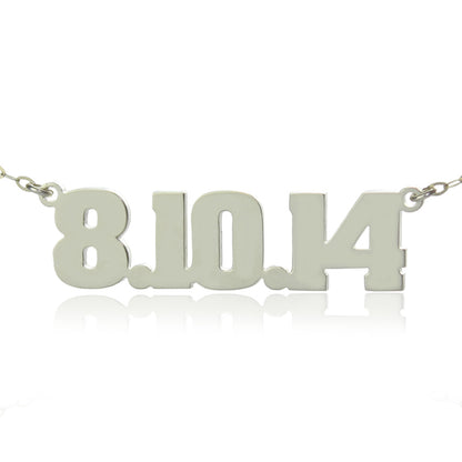 Customizable number necklace