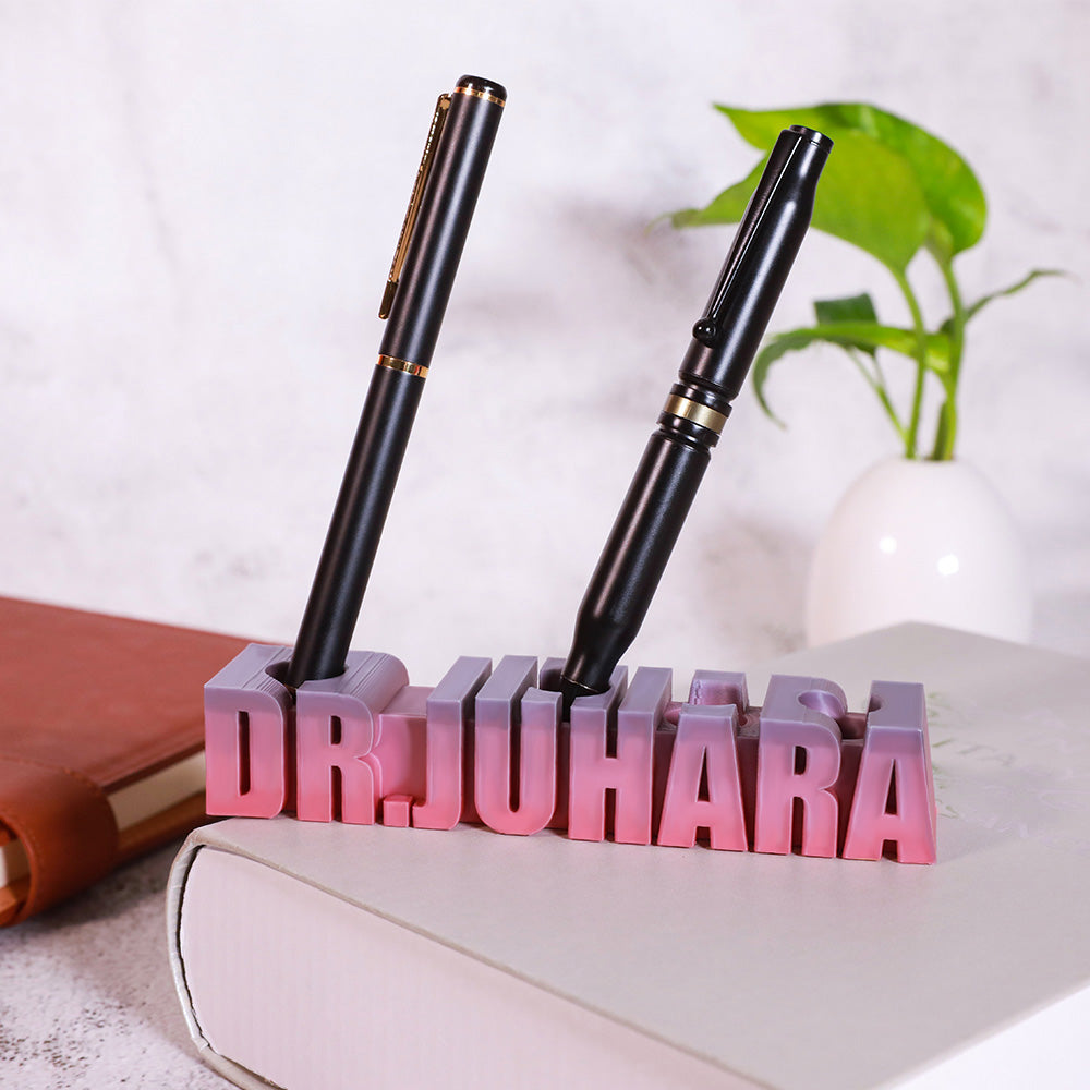 3D Printed Pen Holder with Personalized Words of Choice