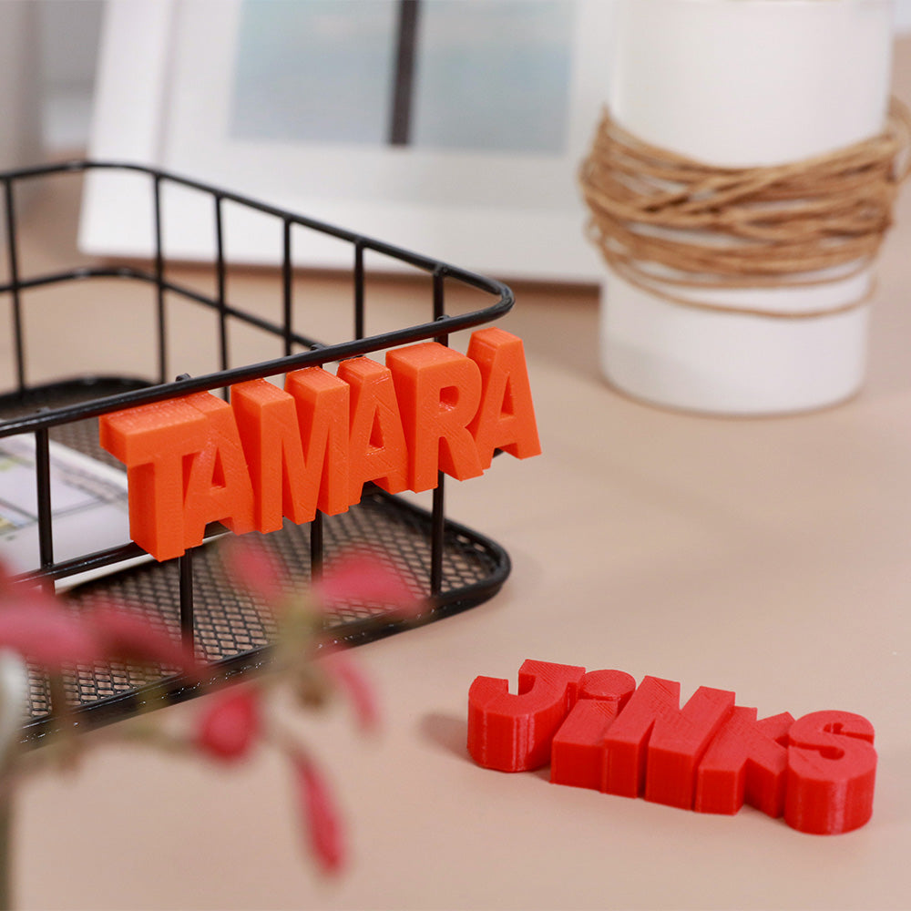 Personalized 3D Print Text Sign Magnet Set of 3