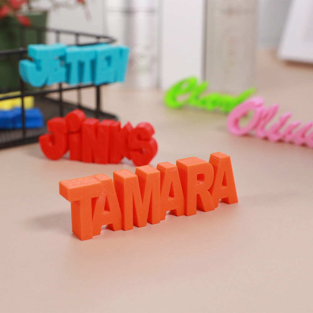 Personalized 3D Print Text Sign Magnet Set of 3