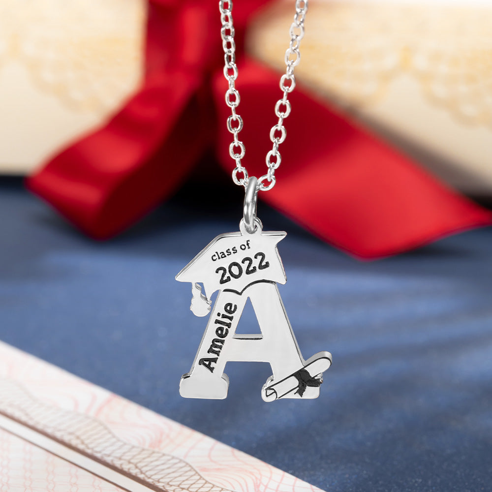 Custom Letter Necklace Initial Necklace Sterling Silver 925