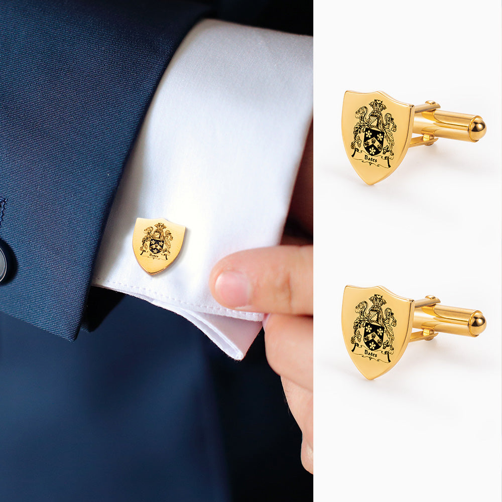 Personalized Family Crest Cufflinks Photo Cufflinks Stainless Steel