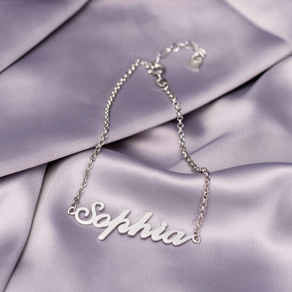 Personalized Sterling Silver Carrie Name Bracelet