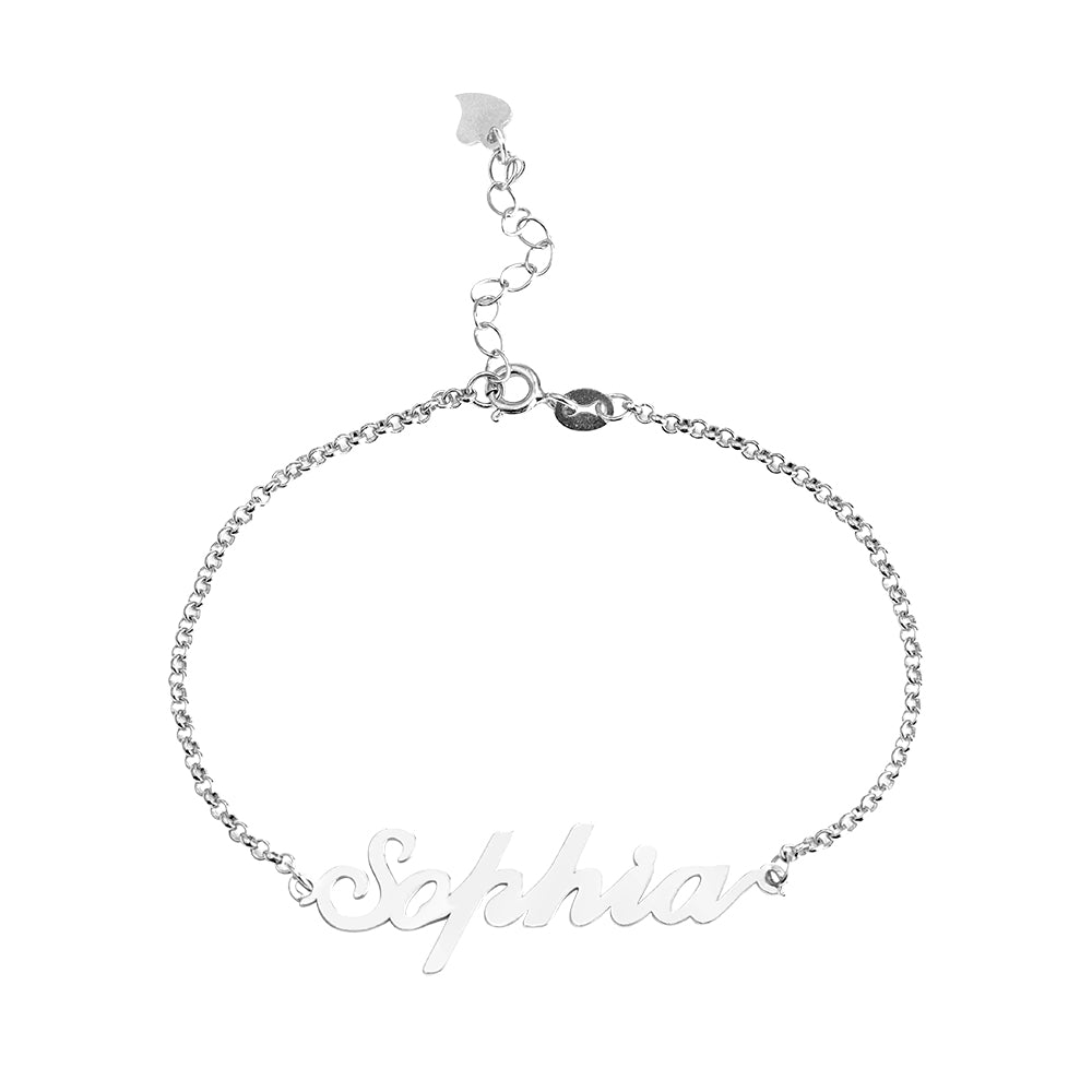 Personalized Sterling Silver Carrie Name Bracelet
