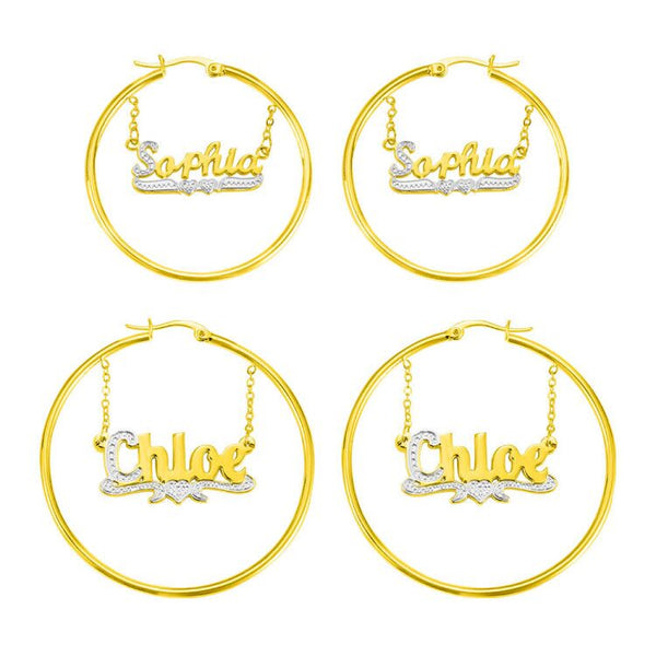 Customized Name Hoop Earrings
