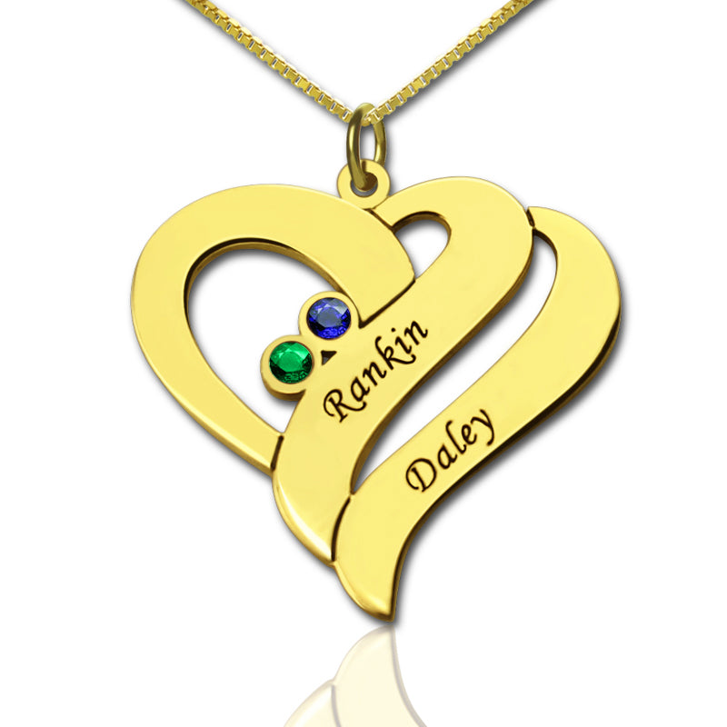 Birthday Gifts for Her: Two Hearts Forever One Necklace