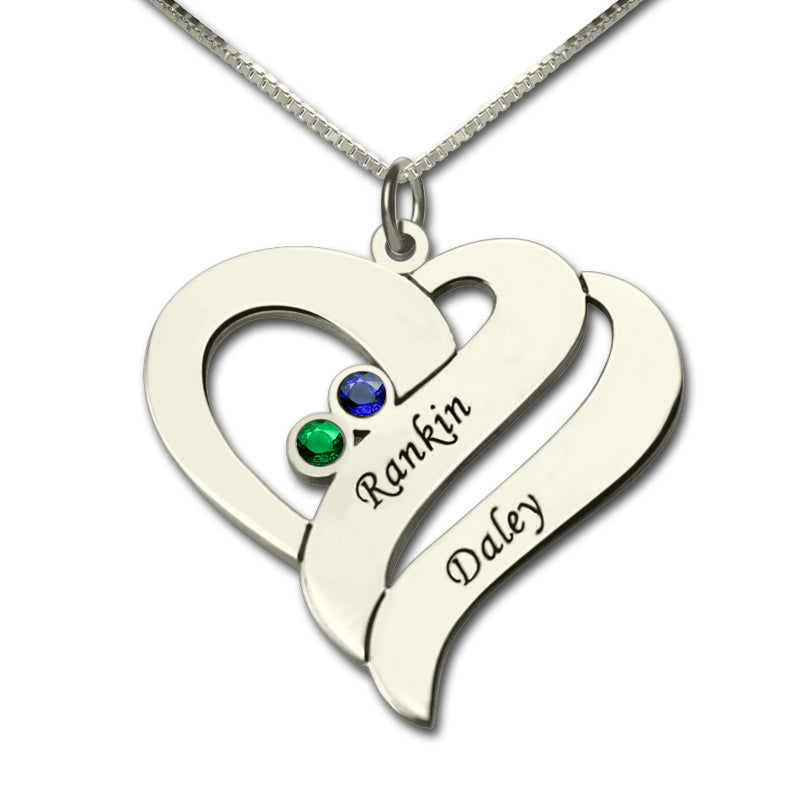 Birthday Gifts for Her: Two Hearts Forever One Necklace