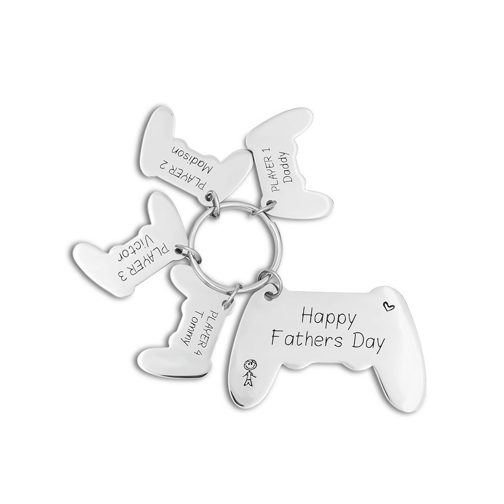 Personalized Game Controller Keychain
