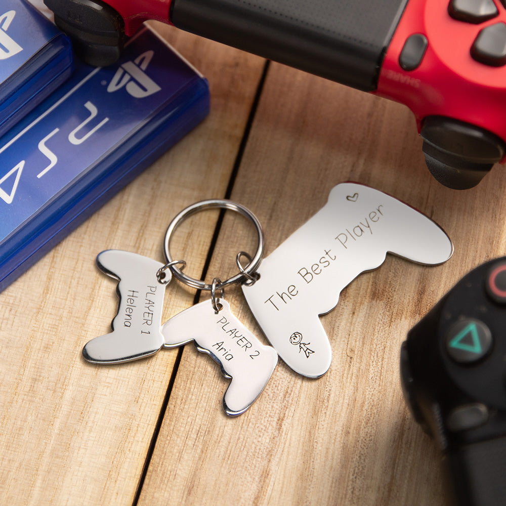 Personalized Game Controller Keychain