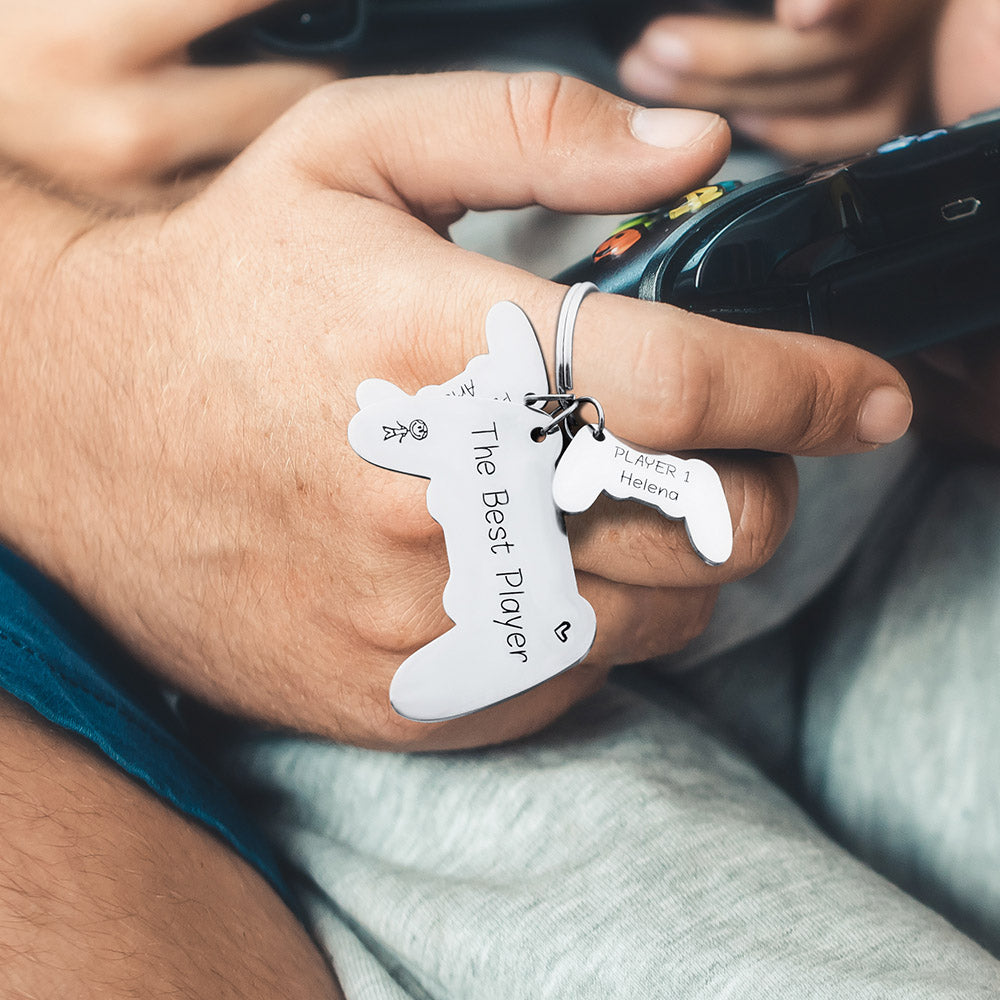 Personalized Game Controller Keychain