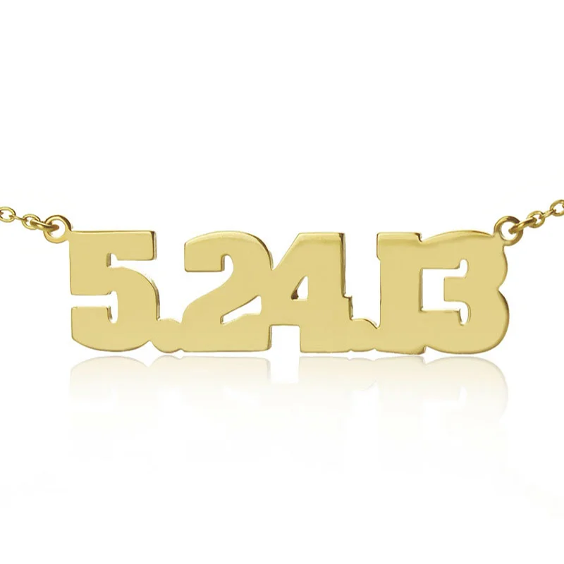 Customizable number necklace