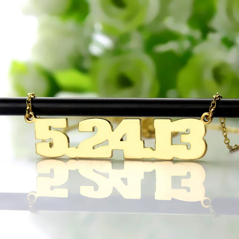 Customizable number necklace