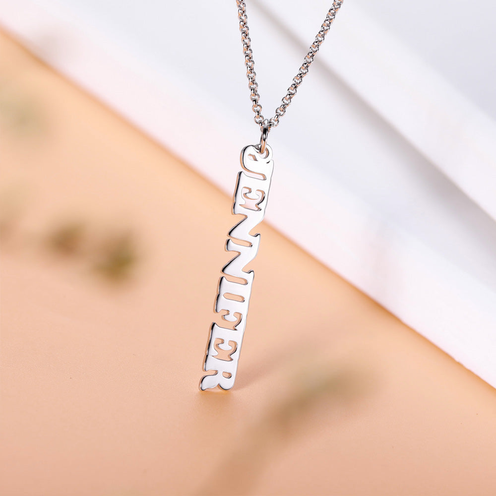 Personalized Vertical Name Necklace