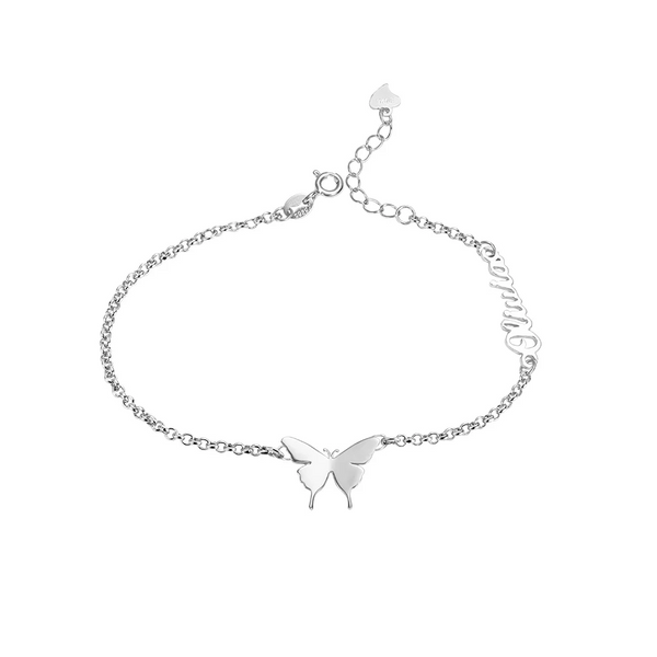 Customized Butterfly Name Anklet