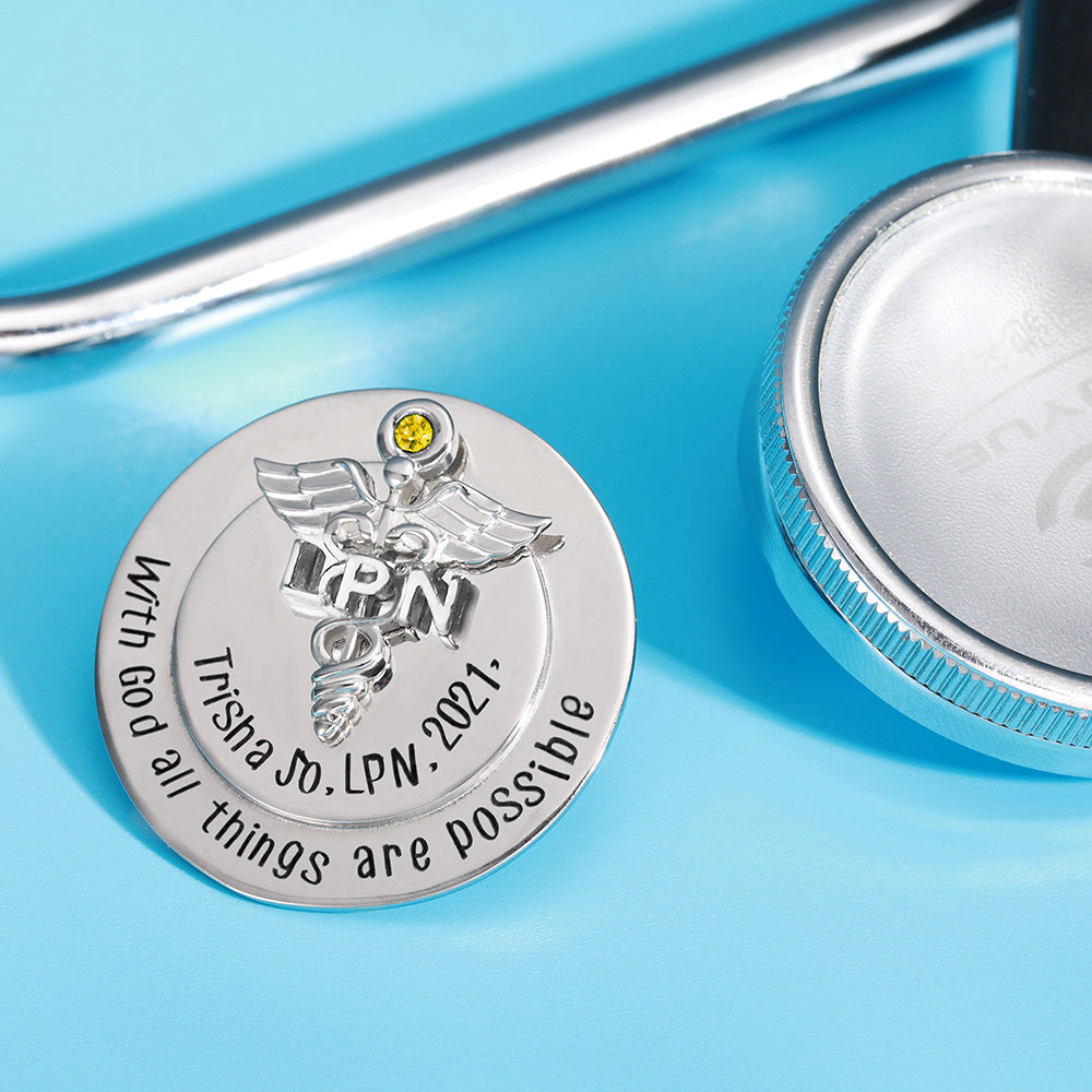 Personalized BN Nursing Pin for Pinning Ceremony