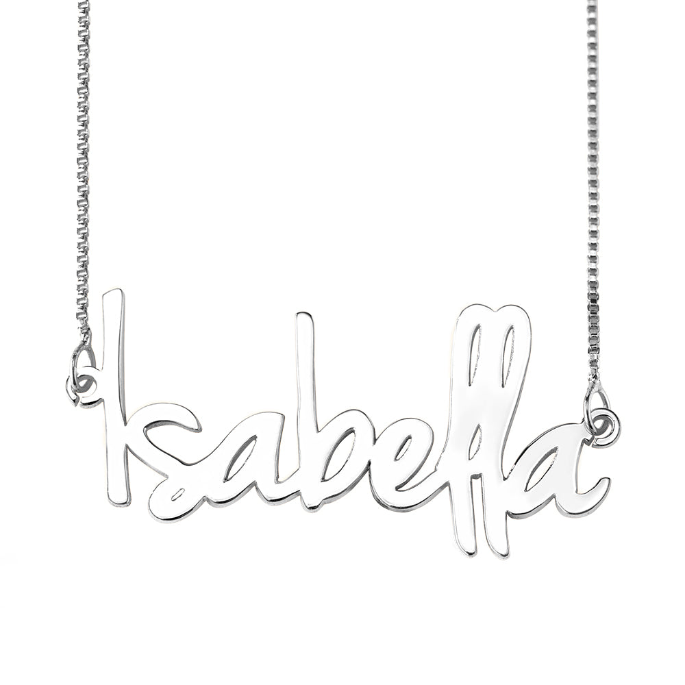 Small Name Necklace For Her Sterling Silver