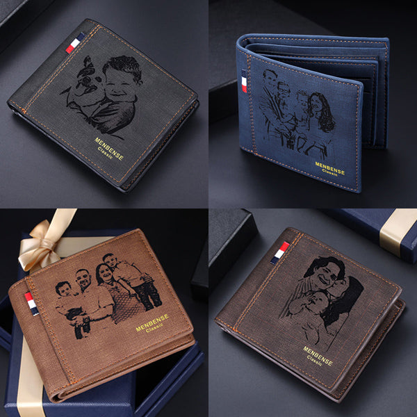 Personalized Men's Photo Leather Wallet