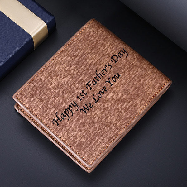 Personalized Men's Photo Leather Wallet