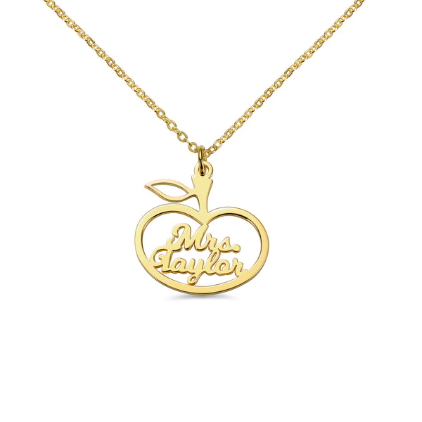 Personalized Apple Style Name Necklace