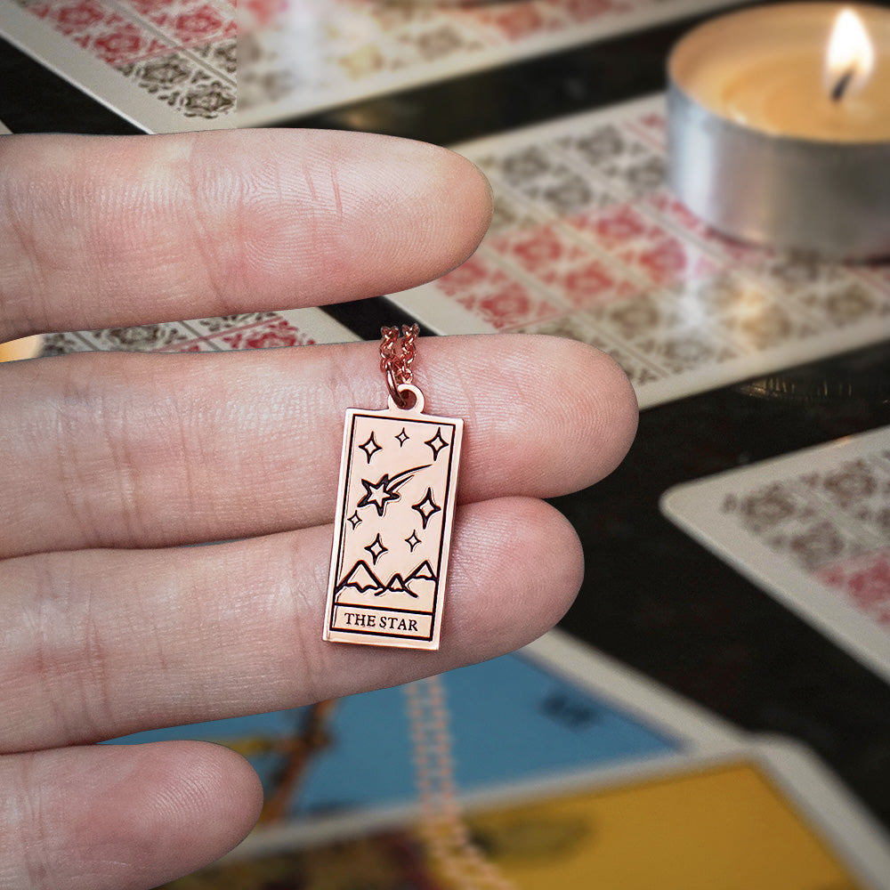 Personalized Tarot Card Necklace Sterling Silver