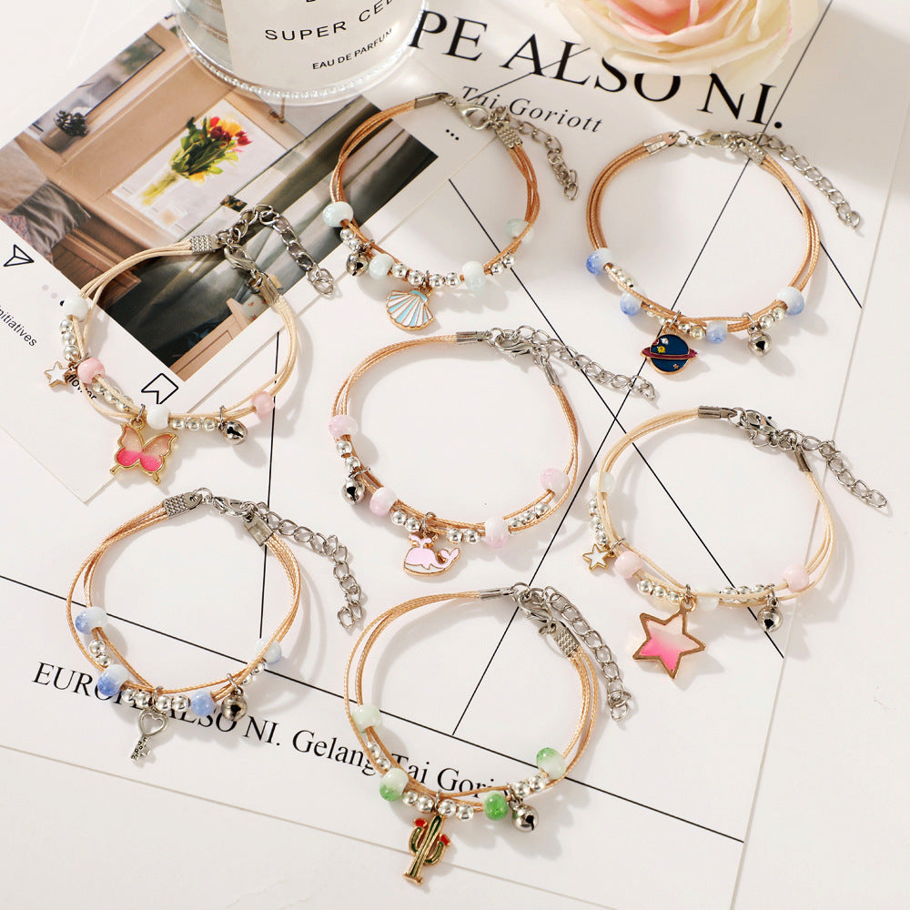 Ceramic Charm Couple Bracelet