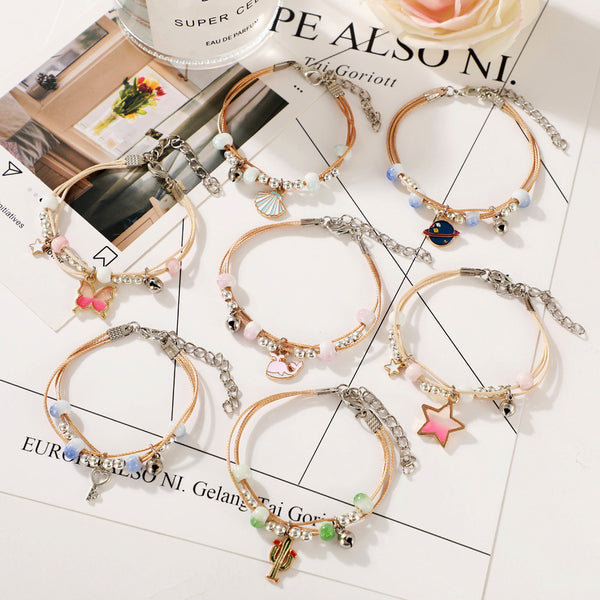 Ceramic Charm Couple Bracelet