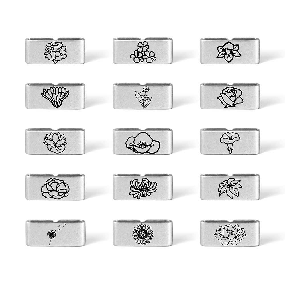 Custom Birth Flower Watch Band Charm Accessory