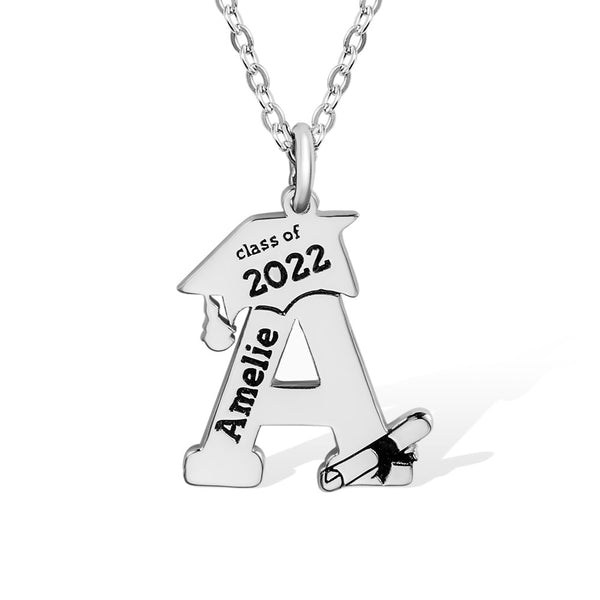 Custom Letter Necklace Initial Necklace Sterling Silver 925