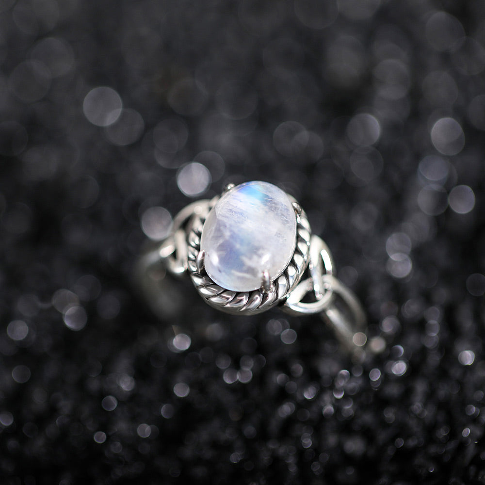 Personalized Moonstone Ring For Her