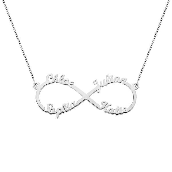 Personalized Infinity Name Necklace - 4 Names