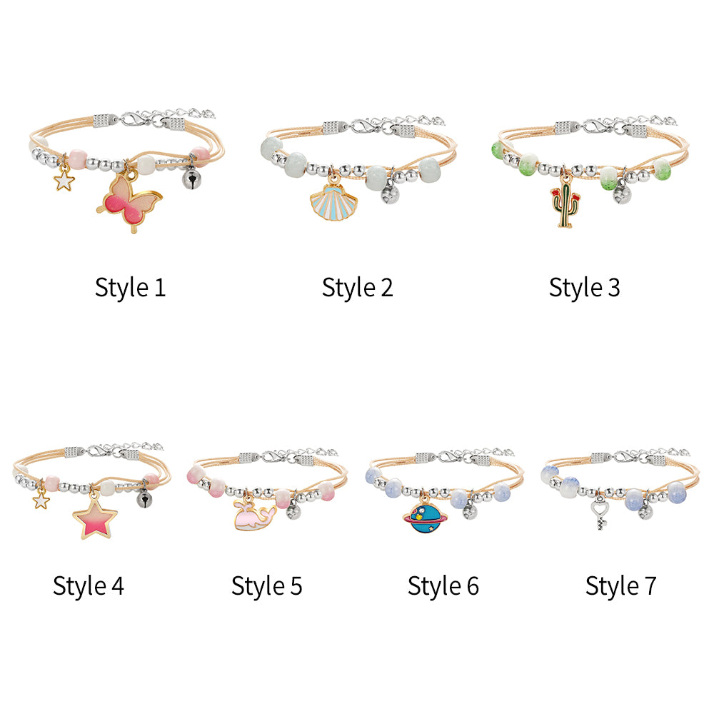 Ceramic Charm Couple Bracelet