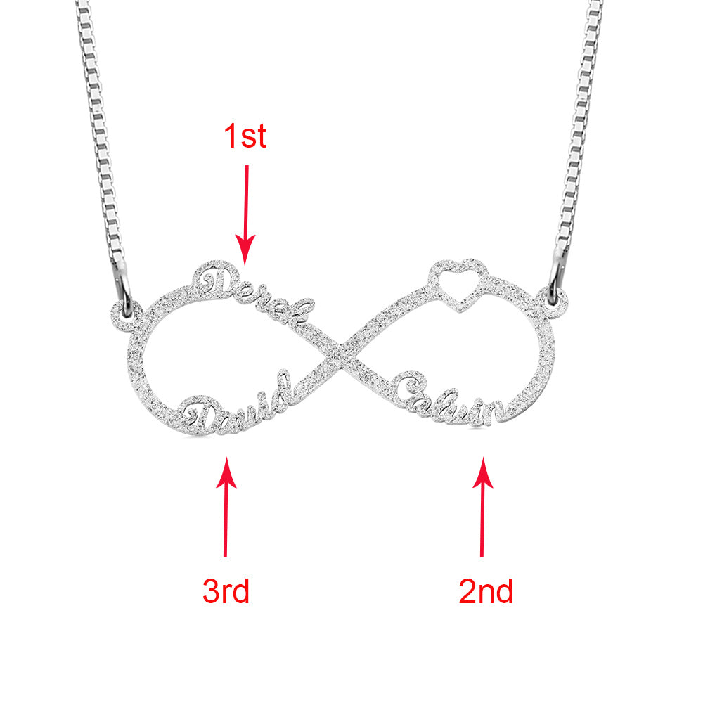 Personalized Infinity Name Necklace - 3 Names
